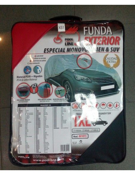 FUNDA CUBRE COCHE IMPERMEABLE TALLA 1XL