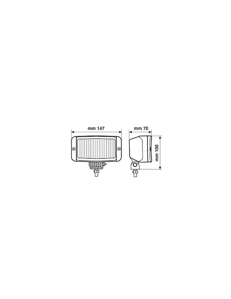 FARO ANTINIEBLA RECTANGULAR LAMPA