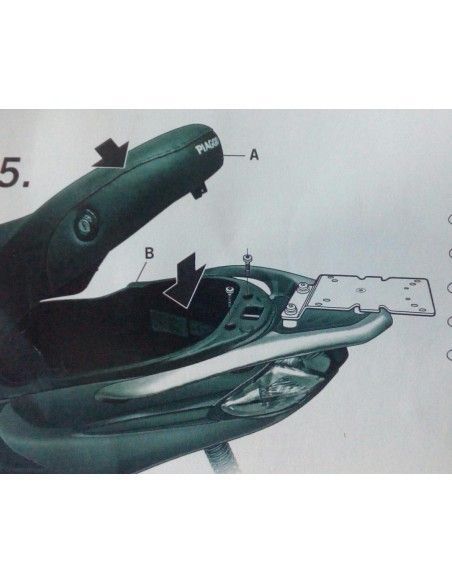 FIJACION DE BAUL PIAGGIO FLY 50/125/150 13-14