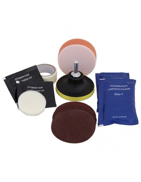 KIT RESTAURADOR DE FAROS DE 7 COMPONENTES