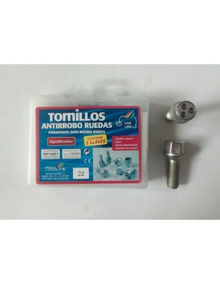 TORNILLOS ANTIRROBO DE RUEDAS Z2 PARA AUDI/MERCEDES/PORSCHE/SEAT/VOLKSWAGEN