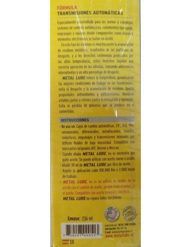 TRATAMIENTO METALLUBE TRANSMISIONES...