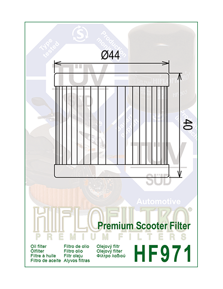 FILTRO DE ACEITE HIFOFILTRO SUZUKI BURGMAN 125/400