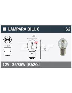 LAMPARA BILUX 12V 35/35W