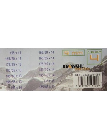CADENAS DE NIEVE ACERO KRAWEHL GRUPO 40