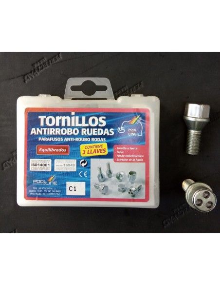 TORNILLOS ANTIRROBO DE RUEDAS C1 PARA ALFA ROMEO/CITROEN/LANCIA/PEUGEOT/RENAULT/ROVER