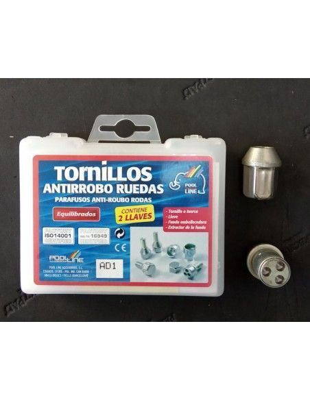 TUERCAS ANTIRROBO DE RUEDAS AD1 PARA CHRYSLER/RANGE ROVER/TOYOTA