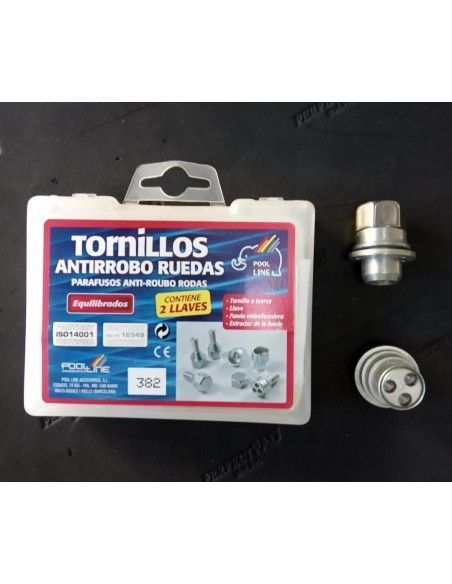 TUERCAS ANTIRROBO DE RUEDAS 382 PARA CITROEN/HYUNDAI/KIA/LEXUS/MITSUBISHI/PEUGEOT/SUBARU/TOYOTA