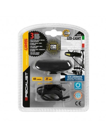 LUZ FRONTAL DE BICICLETA RECARGABLE POR USB