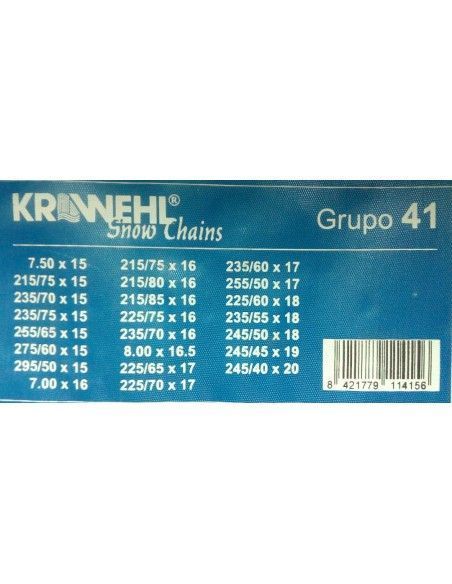 CADENAS DE NIEVE 4 X 4 KRAWEHL GRUPO 41