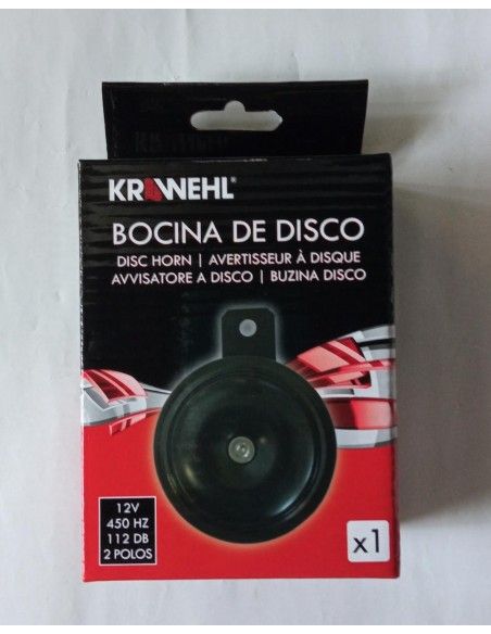 BOCINA DE PLATO 12V 95 MM 450HZ KRAWHEL
