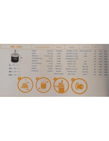 FILTRO DE COMBUSTIBLE AUDI 80/CITROEN/FIAT/FORD/NISSAN/PEUGEOT/RENAULT/SEAT/SUZUKI/VOLVO/VOLKSWAGEN