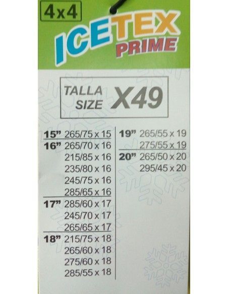 FUNDAS ANTIDESLIZANTES 4 X 4 ICETEX GRUPO 49
