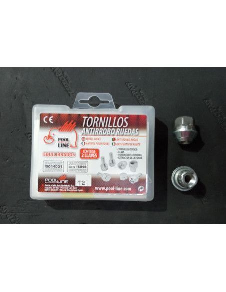 TUERCAS ANTIRROBO DE RUEDAS T2 PARA FORD/MAZDA