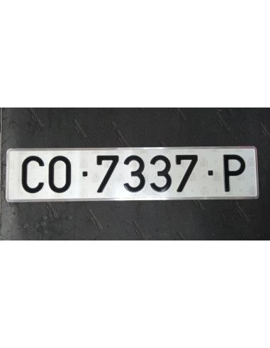PLACA DE MATRICULA METALICA HISTORICA...