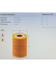 FILTRO DE ACEITE OPEL ASTRA... 2