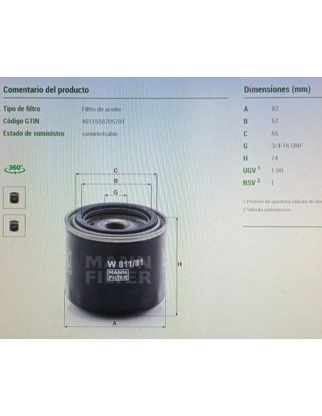 FILTRO DE ACEITE SUZUKI 800/SC100/TOYOTA COMMUTER
