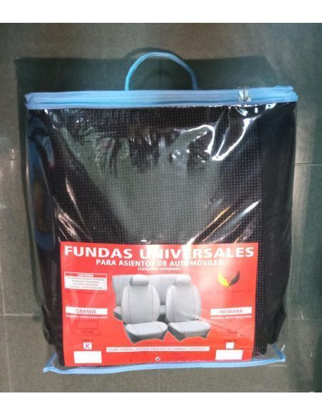 FUNDAS ASIENTOS UNIVERSALES TAVI TALLA G NEGRO/PUNTO BLANCO