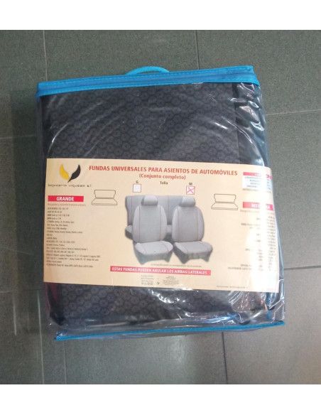 FUNDAS ASIENTOS UNIVERSALES TAVI TALLA M GRIS/NEGRO