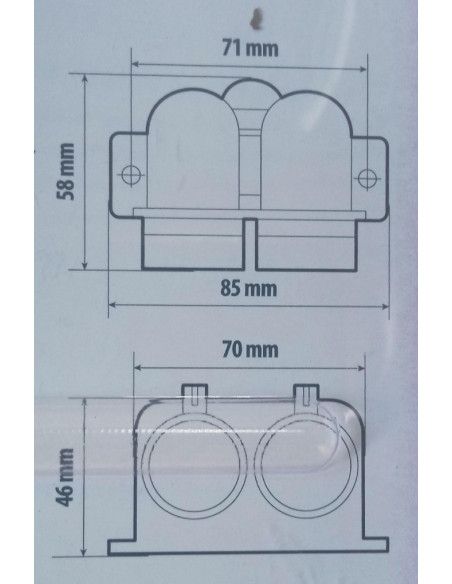 TOMA DOBLE 12/24V 15A IMPERMEABLE