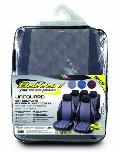 FUNDAS ASIENTOS BOTTARI JAQUARD GRIS