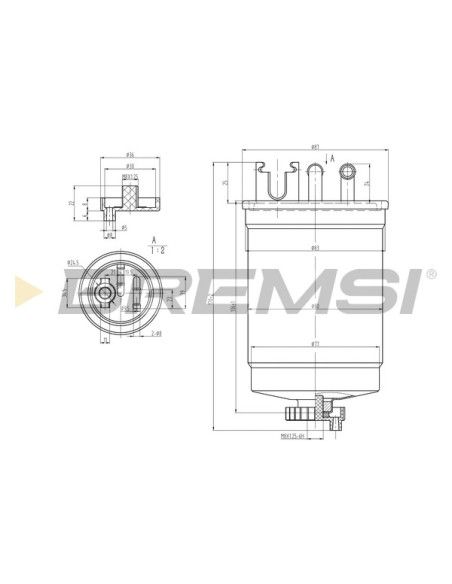 FILTRO DE COMBUSTIBLE SEAT CORDOBA I/IBIZAII/III/INCA/VOLKSWAGEN CADDY II/POLO III