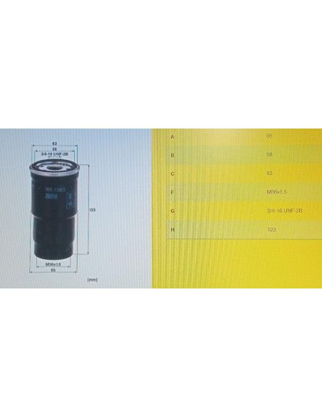 FILTRO COMBUSTIBLE MAZDA/SUBARU TREZIA /TOYOTA