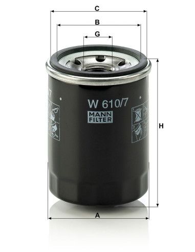 FILTRO ACEITE HYUNDAI ATOS/EON/i10/i20