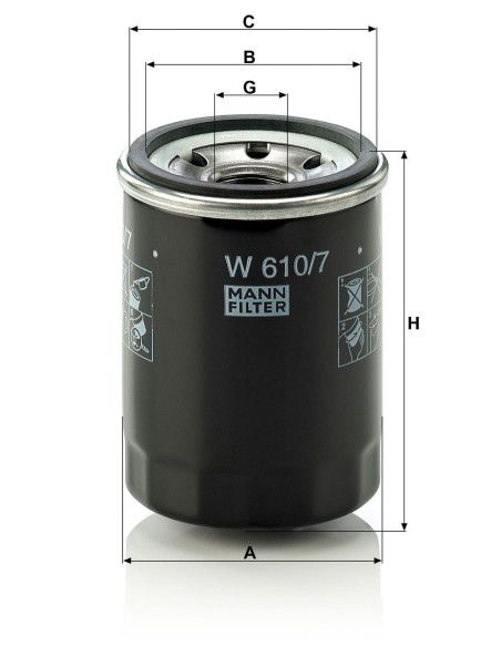 FILTRO ACEITE HYUNDAI ATOS/EON/i10/i20