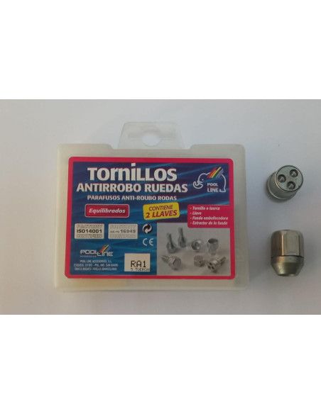 TUERCAS ANTIRROBO DE RUEDAS RA1 PARA NISSAN/RENAULT 5 TUERCAS