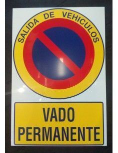 PLACA VADO PERMANENTE 44 X...