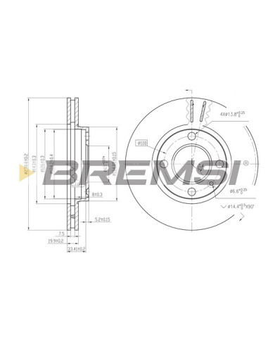 2 DISCOS DE FRENOS BREMSI...
